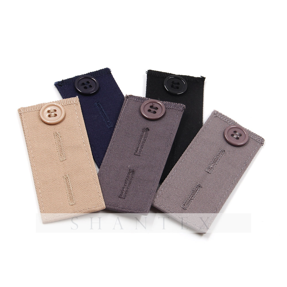 5 piezas cómodas pantalones paquete de la cintura de las bragas de algodón extensores Extender Botón para el vestido Pantsand Jeans